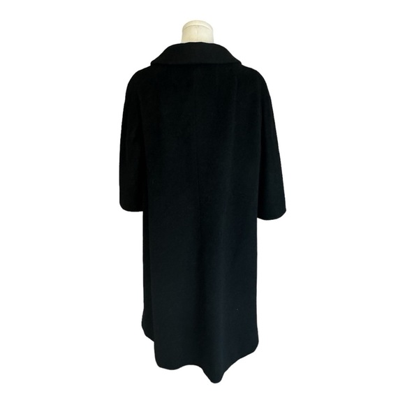 JOSEPH MAGNIN 100% Virgin Wool Long Coat 2/3‎ Sleeve Vintage 60’s 70’s size L XL - Picture 2 of 9